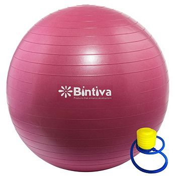 Bintiva Anti-burst Exercise Stability Yoga Ball For Fitness 65cm - Red Bintiva