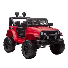 12 В, детский игрушечный внедорожный грузовик с питанием от аккумулятора, с пультом для родителей, черный Aosom