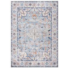 Glowsol Washable Traditional Floral Indoor Rectangle Area & Throw Rug GlowSol