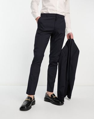 Темно-синие брюки-скинни в тонкую полоску New Look New Look