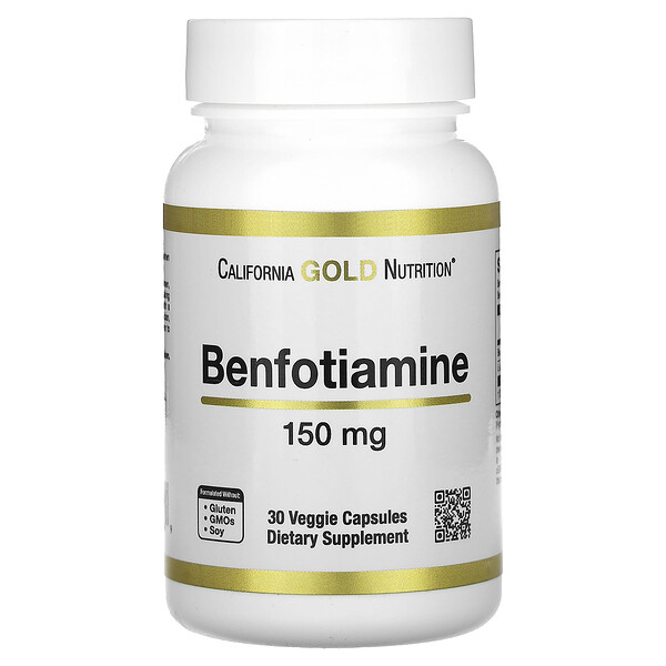Бенфотиамин - 150 мг - 30 капсул - California Gold Nutrition California Gold Nutrition