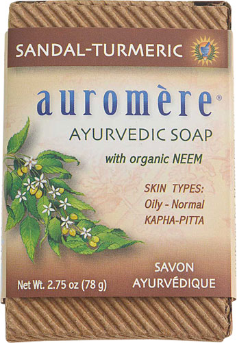 Аюрведическое мыло Auromere с сандаловым деревом и куркумой -- 2,75 унции Auromere