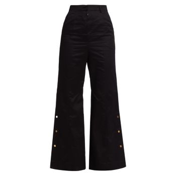 High-Waisted Fluted Cropped Pants AZ Factory