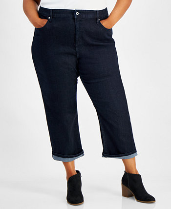 Джинсы-капри со средней посадкой и пышной юбкой больших размеров, созданные для Macy's Style & Co