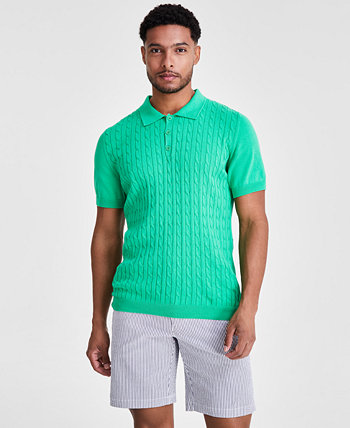 Men's Regular-Fit Sweater-Knit Polo Shirt, Created for Macy's Club Room