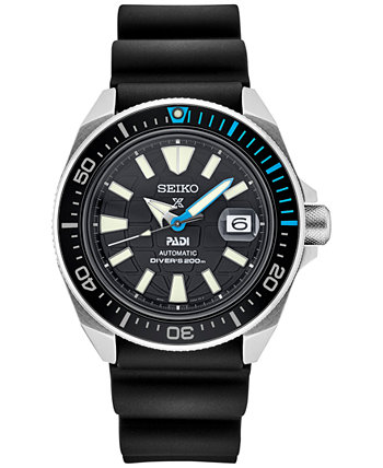 Мужские автоматические часы Prospex PADI Special Edition с черным резиновым ремешком, 44 мм Seiko