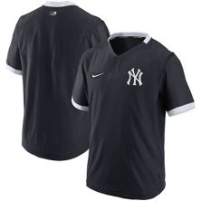 Мужская куртка-пуловер с короткими рукавами Nike темно-синего/белого цвета New York Yankees Authentic Collection Nike