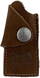 Hide & Drink, Rustic Leather Lighter Protective Case Handmade (Charcoal Black) Hide & Drink