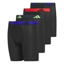Boys 4-20 Adidas Youth Microfiber 4-Pack Long Boxer Brief Adidas