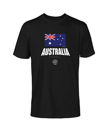 Мужская черная футболка Australia Baseball 2023 World Baseball Classic Federation Legends