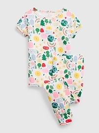 Детский пижамный комплект из 100 % органического хлопка с принтом Земли Gap