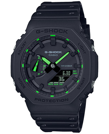 Мужские аналоговые цифровые часы с черным полимерным ремешком 45 мм G-Shock