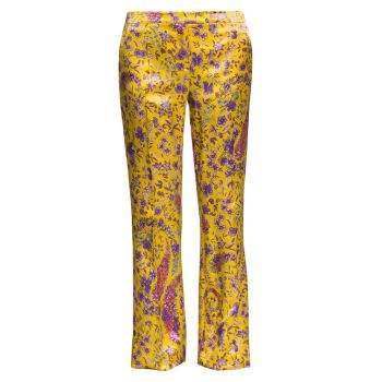 Расклешенные брюки с цветочным принтом Loto Etro