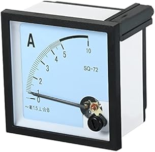 YOKIVE Analog Panel Ammeter, SQ72 Ampere Meter Current Tester, Great for Office, Art, Home, Daily Use (AC 0-5A) Yokive