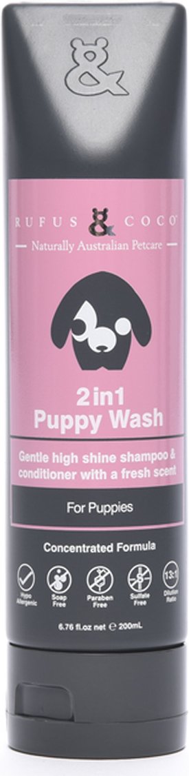 Rufus & Coco 2in1 Wash Puppy Shampoo & Conditioner Rufus & Coco