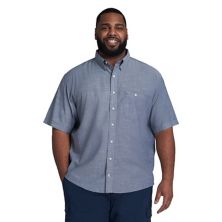 Рубашка Big & Tall IZOD Saltwater Classic-Fit из шамбре на пуговицах IZOD
