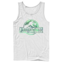 Men's Jurassic World Faded Pastel Watercolor Logo Tank Top Jurassic Park