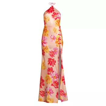 Платье Teigen с цветочным принтом на бретельках Sau Lee