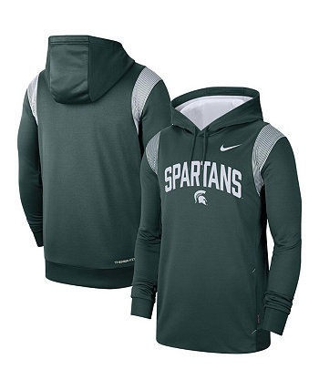 Мужская зеленая толстовка с капюшоном Michigan State Spartans 2022 Game Day Sideline Performance Pullover Nike