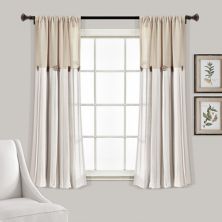 Lush Decor Linen Button Window Curtain Panel Lush Décor