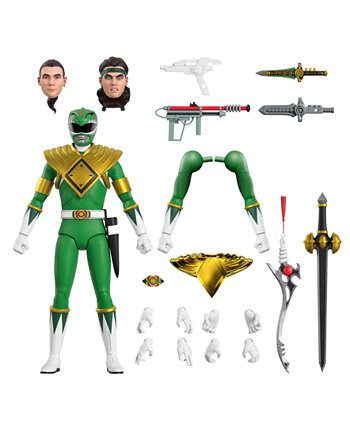 Фигурка Mighty Morphin Power Rangers Green Ranger 7 дюймов Ultimates SUPER7