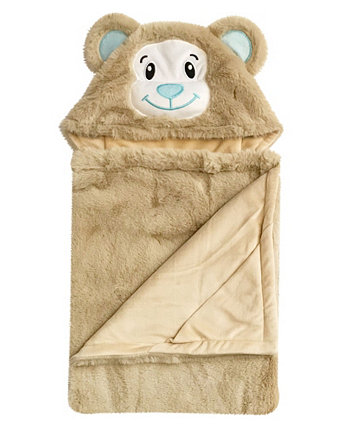Ультрамягкое детское полотенце с капюшоном из искусственного меха Snoogie Boo, 30 x 36 дюймов Happycare Textiles