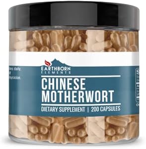 Earthborn Elements Chinese Motherwort 200 Capsules, Pure & Undiluted, No Additives Earthborn Elements