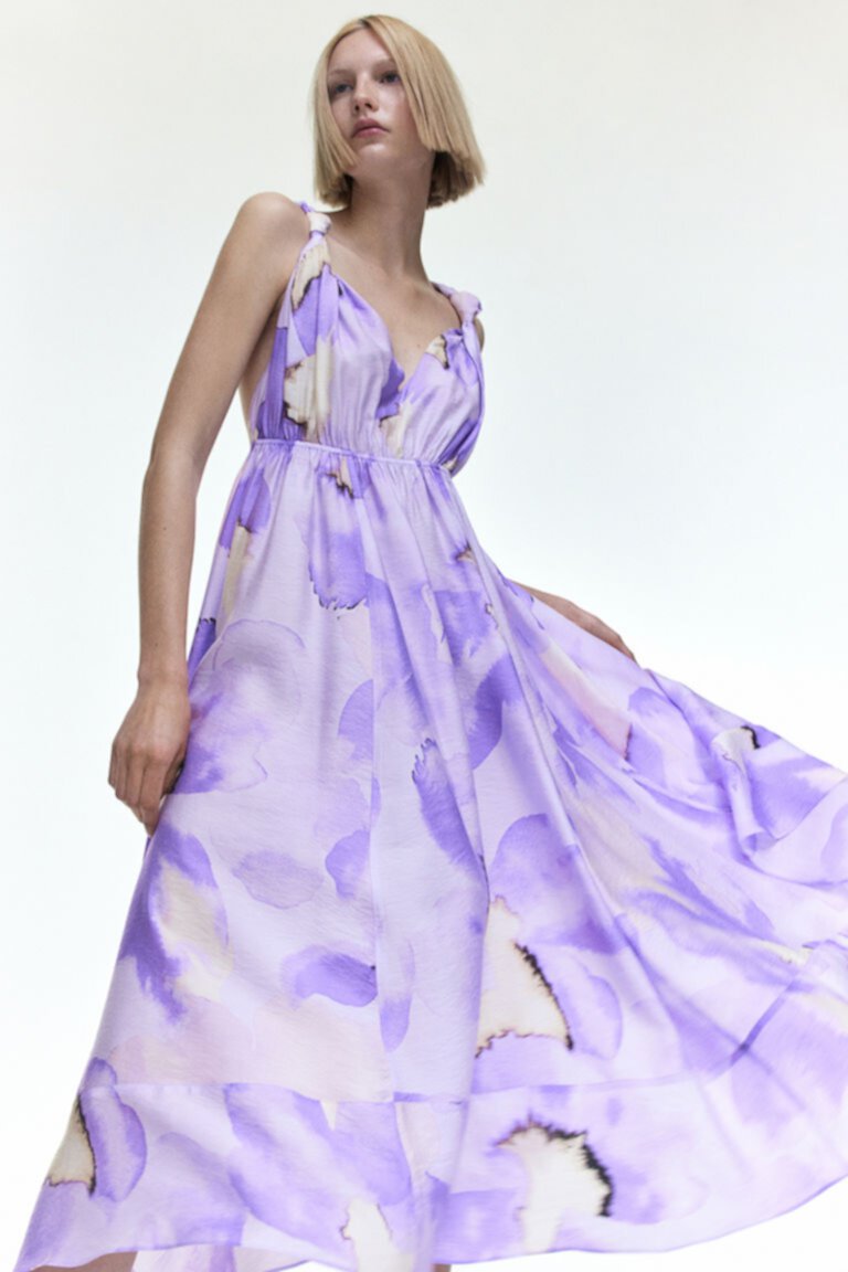Платье миди из смесового лиоцелла H&M