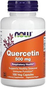 NOW Quercetin 500mg,100 Veg Capsules (Вегетарианские капсулы) NOW Foods