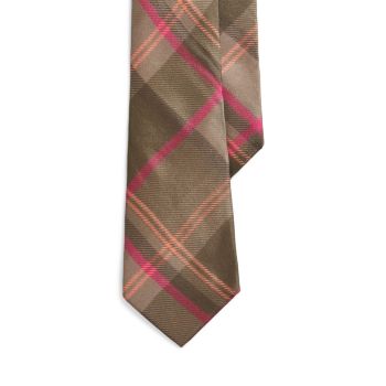 Узкий шелковый галстук в клетку Ralph Lauren