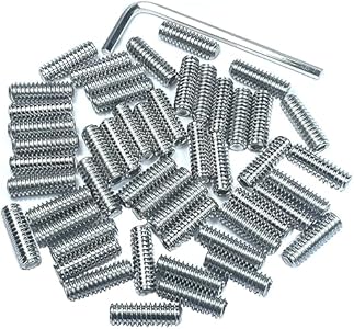 50pcs Set Screws 1/4-20 x 3/4" inch 304 Stainless Steel Allen Head Hex Hexagon Socket Set Screws with 1/8" Allen Wrench,Set Grub Screws Hex Allen Head Socket Set Screws.(3/4" Length) ZDingTech