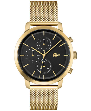 Мужские часы Replay золотистого цвета с сетчатым браслетом 44 мм Lacoste