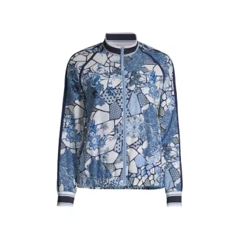 Moonlight Glass Floral Bomber Jacket Johnny Was