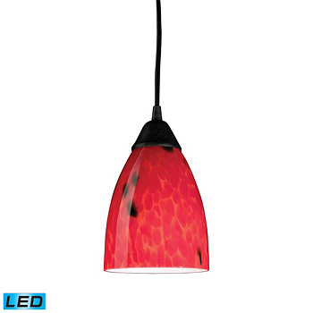 1 световая подвеска из темного ржавого и огненно-красного стекла - светодиоды с яркостью до 800 люмен (эквивалент 60 Вт) Macy's