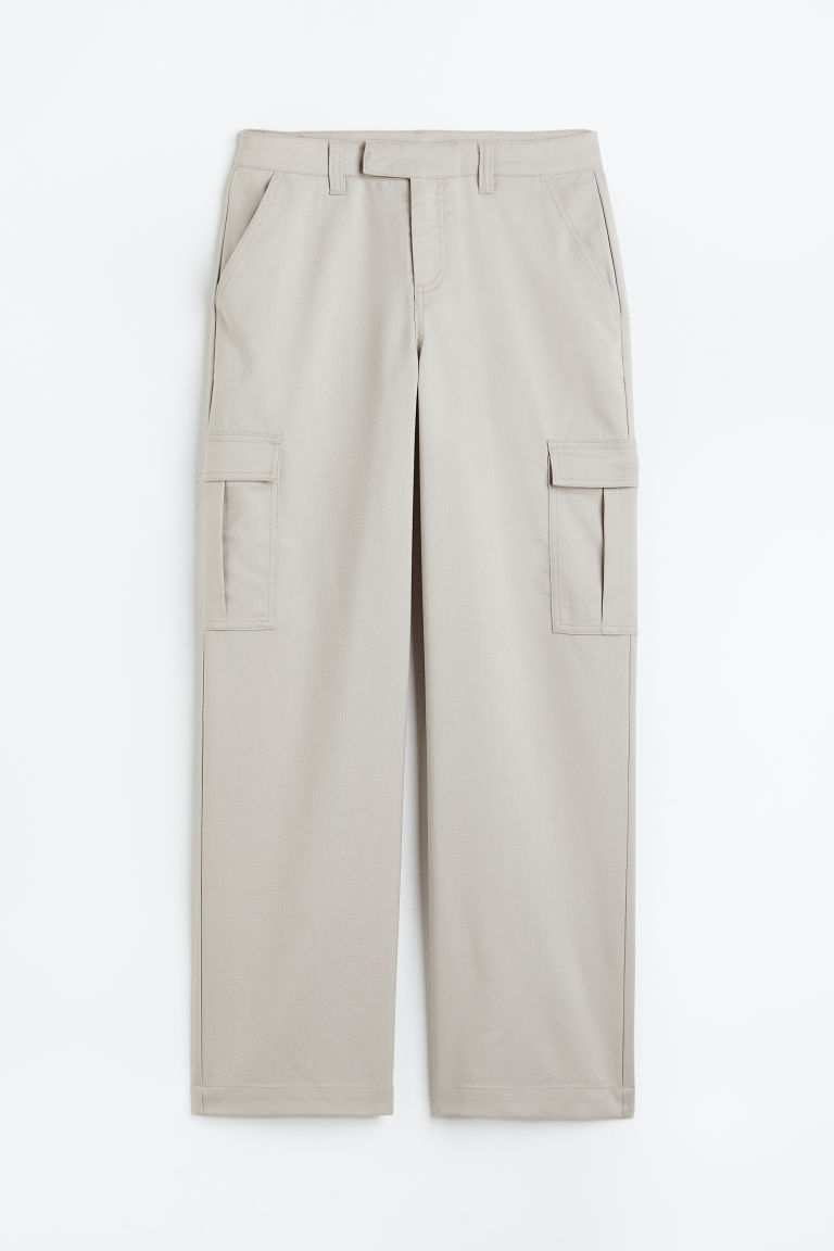 Женские Брюки карго H&M Straight Cargo Pants H&M