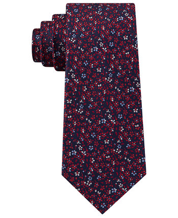 Мужской классический цветочный шелковый галстук Tommy Hilfiger