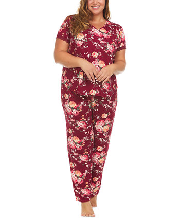 Пижамный комплект большого размера с цветочным принтом Flora Nikrooz Collection