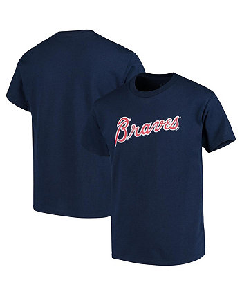 Футболка с логотипом Youth Boys Atlanta Braves - Темно-синий Soft As A Grape