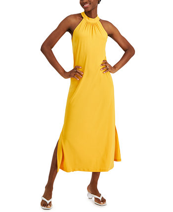 Женское платье с короткими рукавами и боковыми разрезами, созданное для Macy's Bar III