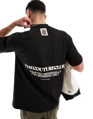 Черная футболка-тяжеловес с графическим рисунком на спине The Couture Club The Couture Club