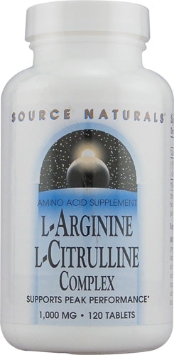 Source Naturals L-аргинин L-цитруллиновый комплекс — 1000 мг — 120 таблеток Source Naturals