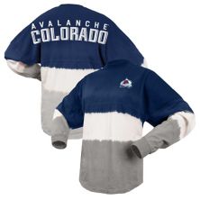 Женская футболка из джерси Spirit темно-синего/серого цвета Colorado Avalanche с омбре и длинными рукавами Spirit Jersey