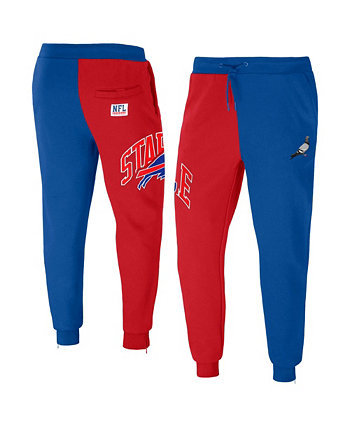Мужские флисовые брюки NFL X Staple Royal, Red Buffalo Bills с разрезным логотипом NFL