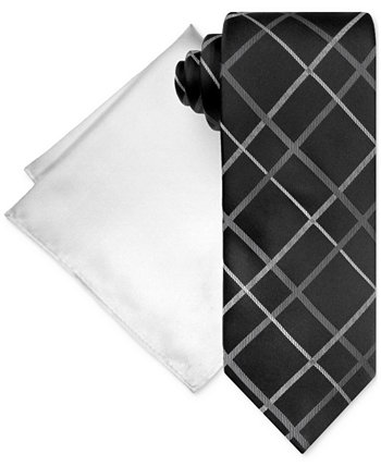Men's Grid Tie & Pocket Square Set Steve Harvey