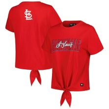 Women's The Wild Collective Red St. Louis Cardinals Twist Front T-Shirt The Wild Collective