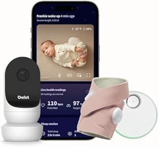 Owlet® Dream Duo Smart Baby Monitor: FDA-Cleared Dream Sock® plus Owlet Cam 2- Tracks & Notifies for Pulse Rate & Oxygen while viewing Baby in 1080p HD WiFi Video Owlet