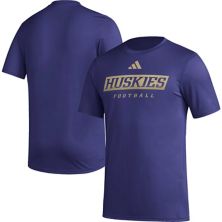 Men's adidas Purple Washington Huskies Football Practice AEROREADY Pregame T-Shirt Adidas