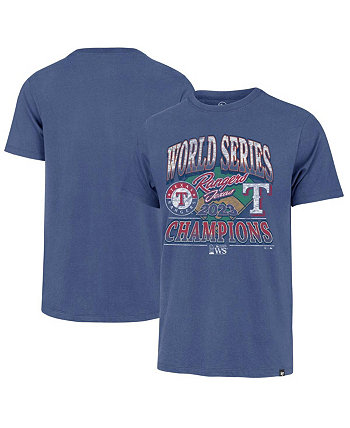 Мужская футболка Royal Texas Rangers 2023 World Series Champions Playoff Franklin '47 Brand