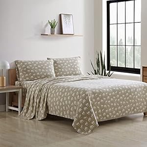 Eddie Bauer - Flannel Collection - Cotton Bedding Sheet Set, Pre-Shrunk & Brushed for Extra Softness, Comfort, and Cozy Feel, King, Buckhead Ridge Eddie Bauer