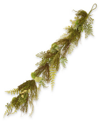 45 Garden Accents Fern and Lavender Garland National Tree Company